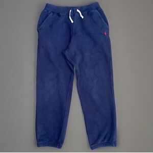 Polo Boys Sweatpants Large 14-16 Fleece lined Joggers Youth Navy